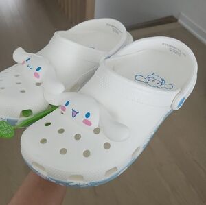 Sanrio White Sandals with Perforated Design
